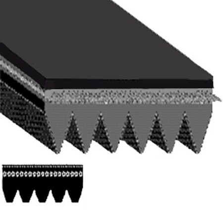 Continental Poly-V Belt, J Series Style, 3/32 Inch Pitch, 52 in. Pitch Length 520J8 ; PJ1321-8